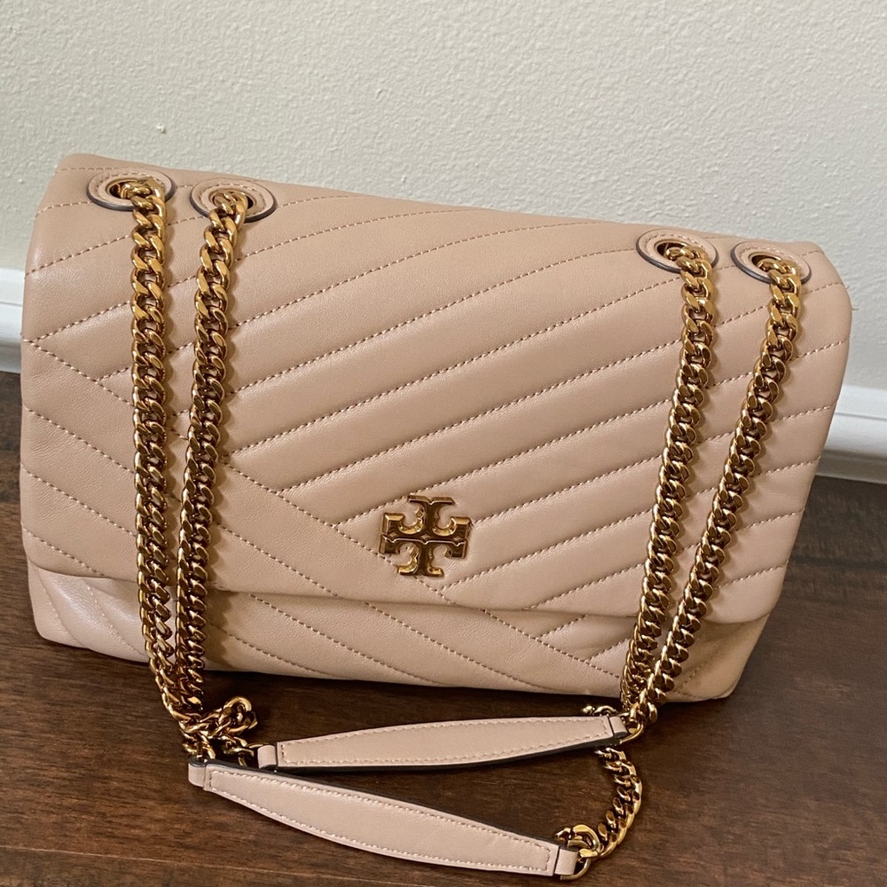 New Tory Burch Kira Chevron leather crossbody bag